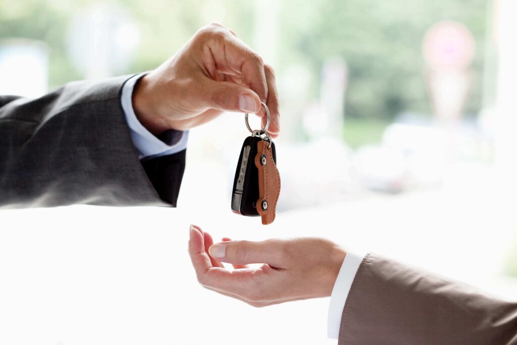 handing over car keys